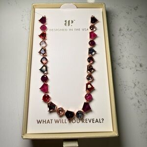 Bomb Party Frozen Treats Jewel Candy Necklace in Moonlit Merlot/Rose Gold